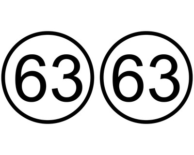 2 x Startnummern Rund Outline Aufkleber für Motorrad Auto oder Fahrrad  Sticker