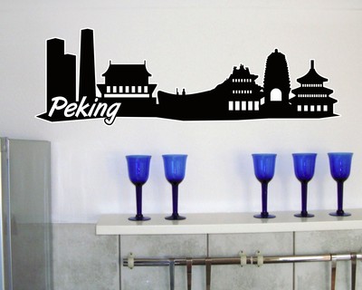 Peking Skyline Wandtattoo