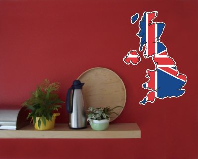 Grobritannien Wandtattoo mit der Nationalflagge