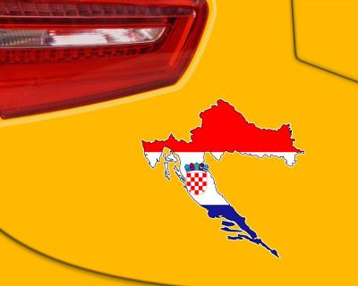 Kroatien Aufkleber Autosticker in Nationalfarben