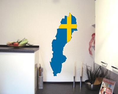 Schweden Wandtattoo mit der Nationalflagge - Ansicht 3