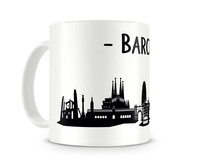 Tasse Barcelona Skyline Tasse Modellnummer  wei/schwarz