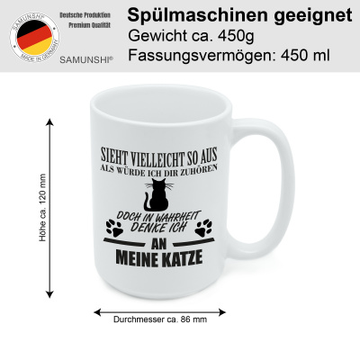 XXL Tasse mit dem Motiv Ich denke an meine Katze - Ansicht 2