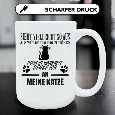 XXL Tasse mit dem Motiv Ich denke an meine Katze - Ansicht 5