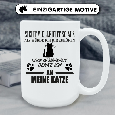 XXL Tasse mit dem Motiv Ich denke an meine Katze - Ansicht 6