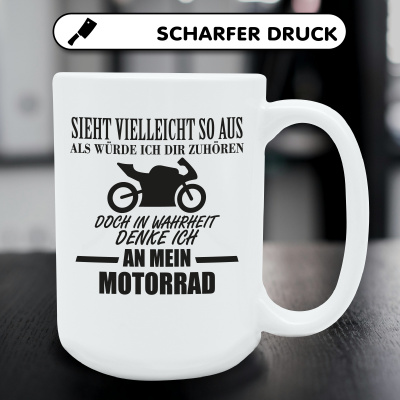 XXL Tasse mit dem Motiv Ich denke an mein Motorrad - Ansicht 5