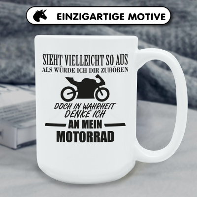 XXL Tasse mit dem Motiv Ich denke an mein Motorrad - Ansicht 6