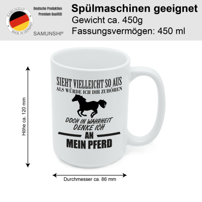 XXL Tasse mit dem Motiv Ich denke an mein Pferd - Ansicht 2