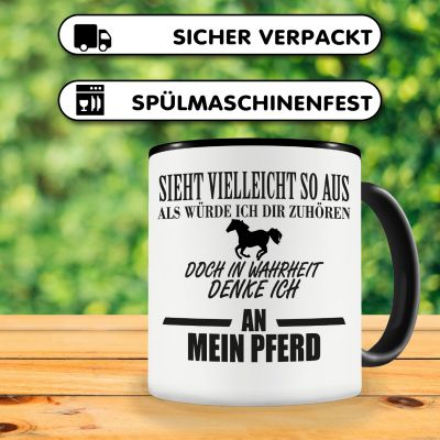 Tasse mit dem Motiv Ich denke an mein Pferd - Ansicht 4