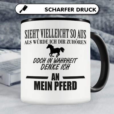 Tasse mit dem Motiv Ich denke an mein Pferd - Ansicht 5