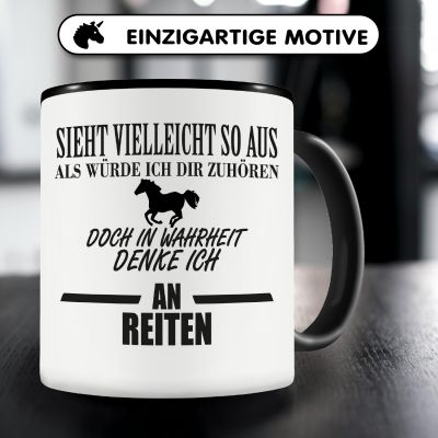 Tasse mit dem Motiv Ich denke an Reiten - Ansicht 3