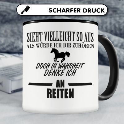 Tasse mit dem Motiv Ich denke an Reiten - Ansicht 5