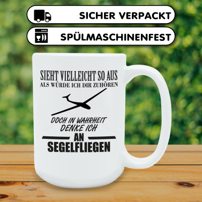 XXL Tasse mit dem Motiv Ich denke an Segelfliegen - Ansicht 4