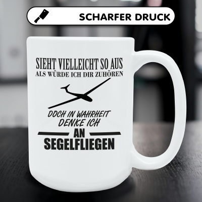 XXL Tasse mit dem Motiv Ich denke an Segelfliegen - Ansicht 5