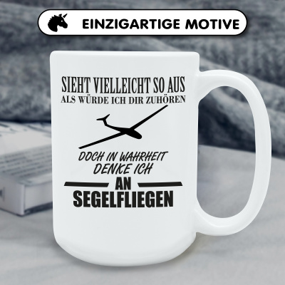 XXL Tasse mit dem Motiv Ich denke an Segelfliegen - Ansicht 6