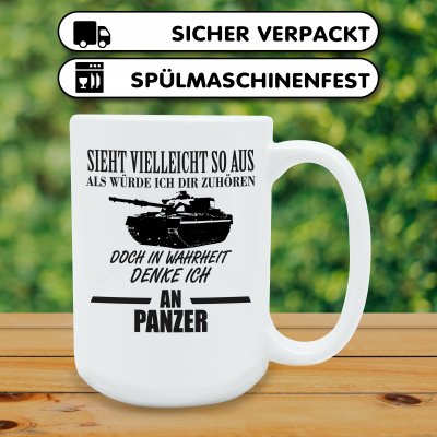 XXL Tasse mit dem Motiv Ich denke an Panzer - Ansicht 4