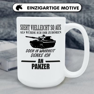 XXL Tasse mit dem Motiv Ich denke an Panzer - Ansicht 6