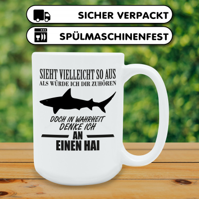 XXL Tasse mit dem Motiv Ich denke an einen Hai - Ansicht 4