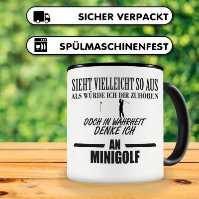 Tasse mit dem Motiv Ich denke an Minigolf - Ansicht 4