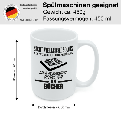 XXL Tasse mit dem Motiv Ich denke an Bcher - Ansicht 2