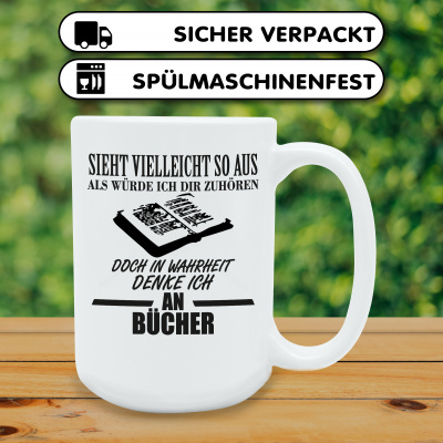 XXL Tasse mit dem Motiv Ich denke an Bcher - Ansicht 4