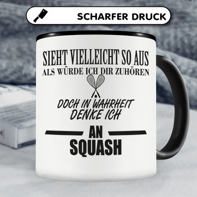 Tasse mit dem Motiv Ich denke an Squash - Ansicht 5