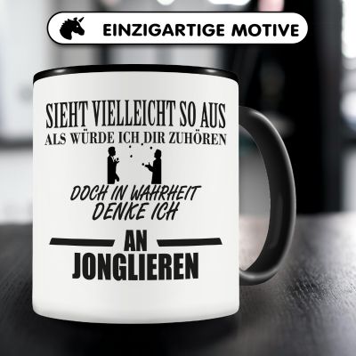 Tasse mit dem Motiv Ich denke an Jonglieren - Ansicht 3