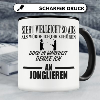 Tasse mit dem Motiv Ich denke an Jonglieren - Ansicht 5