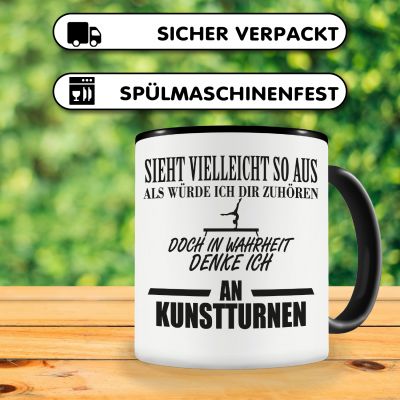 Tasse mit dem Motiv Ich denke an Kunstturnen - Ansicht 4