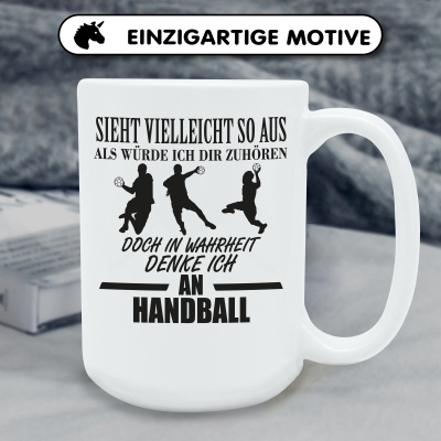 XXL Tasse mit dem Motiv Ich denke an Handball - Ansicht 6