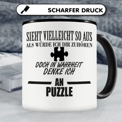 Tasse mit dem Motiv Ich denke an Puzzle - Ansicht 5