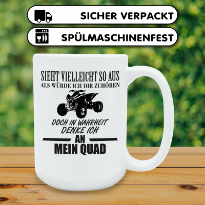 XXL Tasse mit dem Motiv Ich denke an mein Quad - Ansicht 4