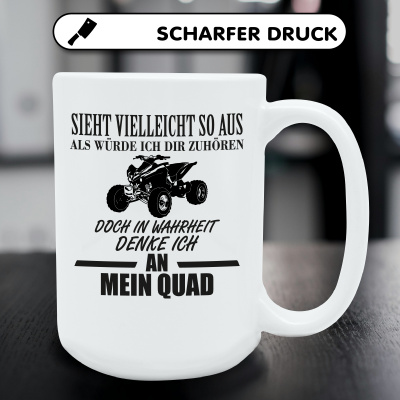 XXL Tasse mit dem Motiv Ich denke an mein Quad - Ansicht 5