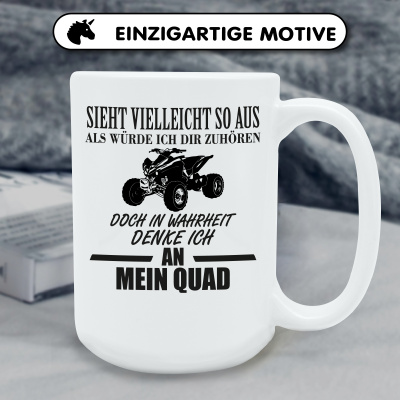 XXL Tasse mit dem Motiv Ich denke an mein Quad - Ansicht 6