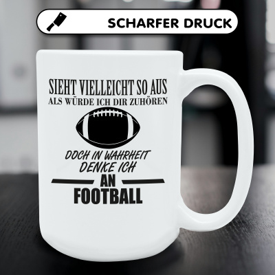 XXL Tasse mit dem Motiv Ich denke an Football - Ansicht 5