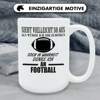 XXL Tasse mit dem Motiv Ich denke an Football - Ansicht 6