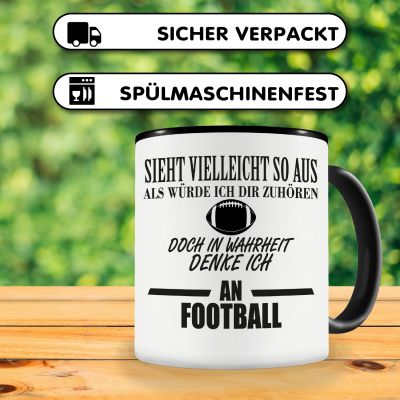 Tasse mit dem Motiv Ich denke an Football - Ansicht 4