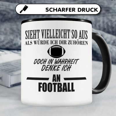 Tasse mit dem Motiv Ich denke an Football - Ansicht 5