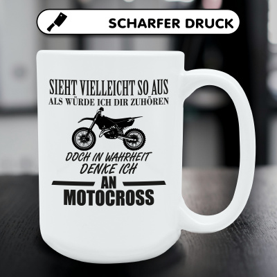 XXL Tasse mit dem Motiv Ich denke an Motocross - Ansicht 5