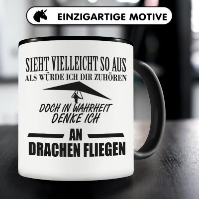 Tasse mit dem Motiv Ich denke an Drachen Fliegen - Ansicht 3