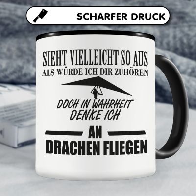 Tasse mit dem Motiv Ich denke an Drachen Fliegen - Ansicht 5