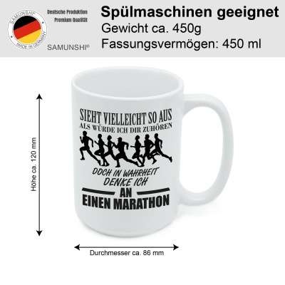 XXL Tasse mit dem Motiv Ich denke an einen Marathon - Ansicht 2