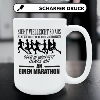 XXL Tasse mit dem Motiv Ich denke an einen Marathon - Ansicht 5