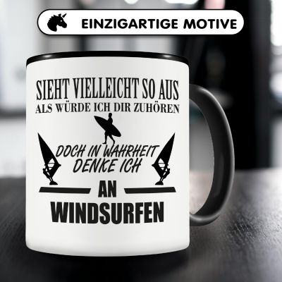 Tasse mit dem Motiv Ich denke an Windsurfen - Ansicht 3