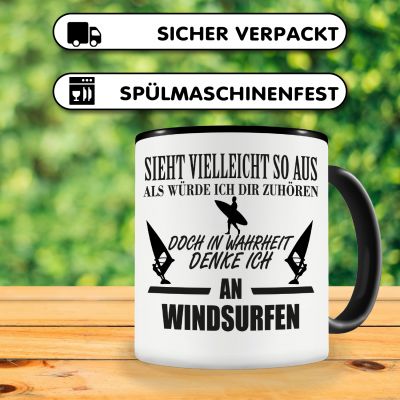 Tasse mit dem Motiv Ich denke an Windsurfen - Ansicht 4