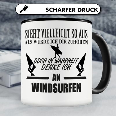 Tasse mit dem Motiv Ich denke an Windsurfen - Ansicht 5