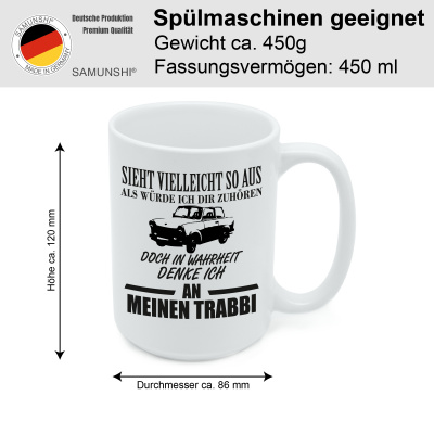 XXL Tasse mit dem Motiv Ich denke an meinen Trabbi - Ansicht 2