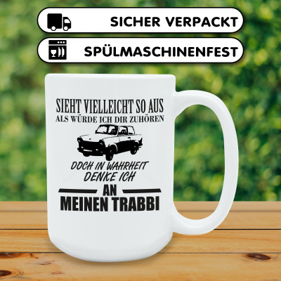 XXL Tasse mit dem Motiv Ich denke an meinen Trabbi - Ansicht 4