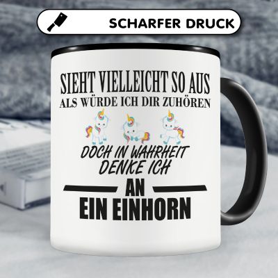 Tasse mit dem Motiv Ich denke an ein Einhorn - Ansicht 5