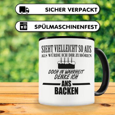 Tasse mit dem Motiv Ich denke ans Backen - Ansicht 4